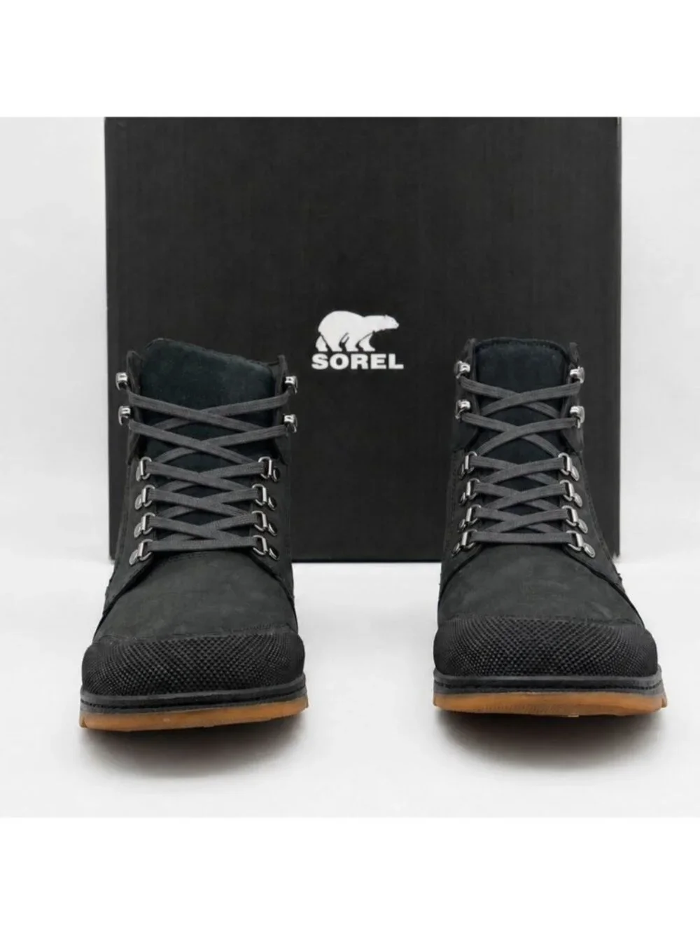 SOREL Ankeny II Mid WP Insulated Mens 10 Tobacco Black Waterproof Boots